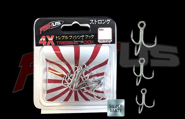 Fishus Lures Replacement Treble Fishing Hooks 4X