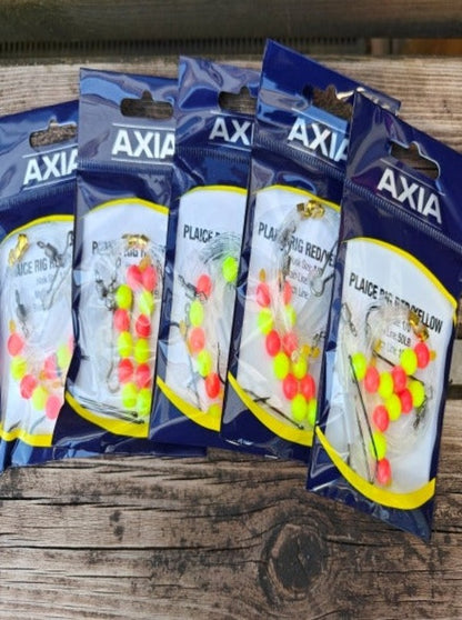 Axia Sea Fishing Plaice Rig Red/Yellow | Size 1/0 Bulk Packs