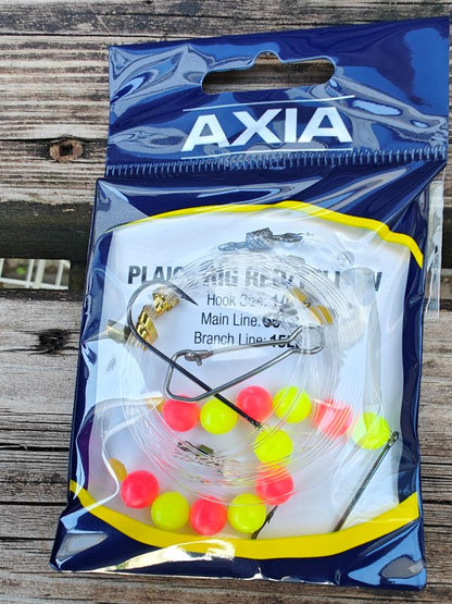 Axia Sea Fishing Plaice Rig Red/Yellow | Size 1/0 Bulk Packs