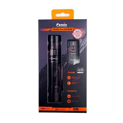 Fenix PD36R Pro and E03R V2 Torch Set