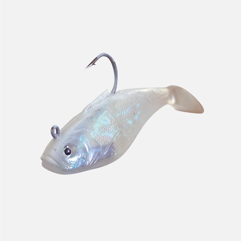 Sidewinder Super Shads Fishing Lures Pearl Colour 3 Per Pack 5