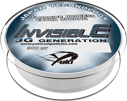 Yuki 3G Invisible Nylon Fishing Line 300m Spools - Free Spool Band In Every Pack