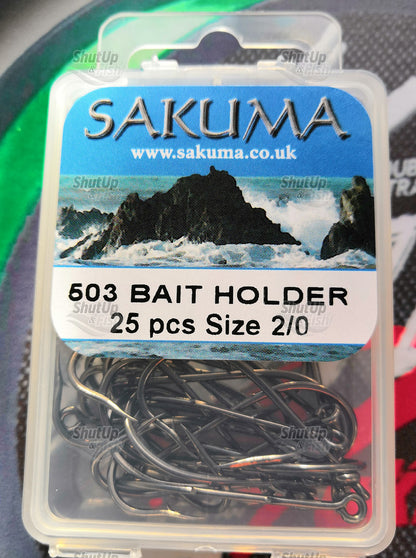 Sakuma 503 Baitholder Sea Fishing Hooks - Box of 25