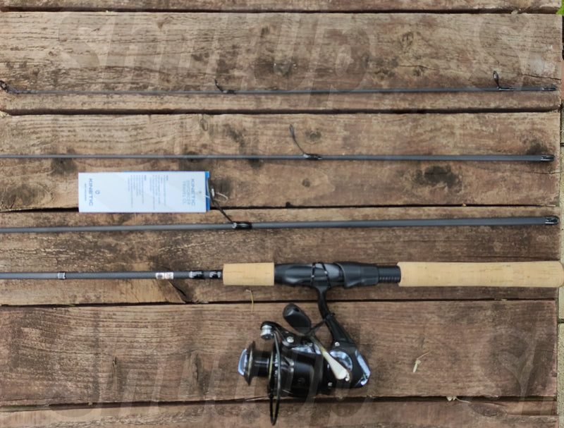 Kinetic Enforcer Travel Fishing Rod And Reel Combo 4 Sec 7ft 7-21g